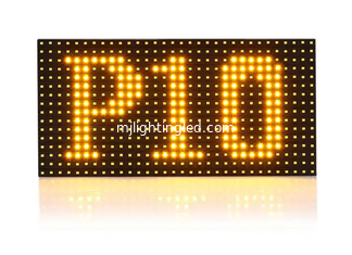 CHINA Hohe Helligkeit Außen Gelb P10 Led Modul Wasserdicht 32*16 Pixel Außenwerbebildschirm fournisseur