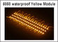 Super helles wasserdichtes 20pcs/lot SMD 5050 die gelbe Farbe von IP65 3 LED-Modulen führte Lampen DC12V für Anschlagtafel fournisseur