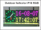 Zeichen-zeigen bewegliche Nachrichtenanzeigetemperatur und -zeit SMD P10 RGB LED geführte annoncierende elektronische Anzeigetafel im Freien an fournisseur