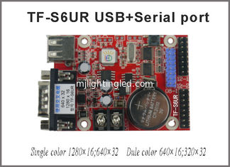 CHINA TF-S6UR USB und Serienanschluss Einzel- und Dualfarb-P10-Modulunterstützung Led-Text-Display Asynchrone Led-Steuerkarte fournisseur