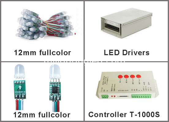 CHINA Vollfarbige 12mm UCS1903 digital adressierbare LED-Pixel-Lichterkette 50 Stück/String für Weihnachtsdekoration Anbieter
