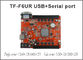 Unterstützung der TF-F6UR USB+serial Hafen LED Steuerkarte 10240*128pixels einzeln, doppeltes Zeichen-Prüferbrett LED bewegliches fournisseur