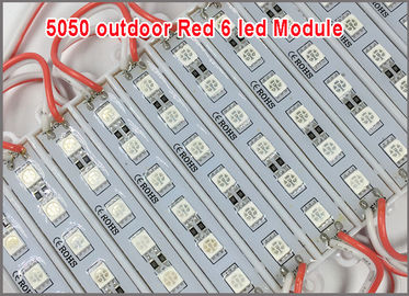 5050 6 LED-Module Rot 12V LED-Licht Wasserdicht IP65 für Werbedesign fournisseur