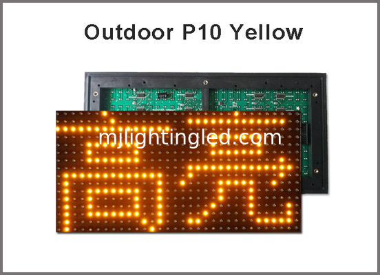 P10 Outdoor Led Module Gelb Wasserdichtes Led Board, 320MM*160MM 32*16 Punkte Einkaufszentrum Außenschilder Anbieter