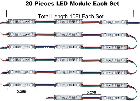 5050 12V RGB LED-Licht Wasserdichte Farbwechselmodule für Werbeanzeigen fournisseur