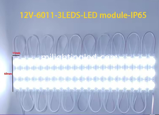 6011 3leds LED Modul 12V 2835 1,5W Hohe Helligkeit Für Licht Box Werbebrief Zeichen Injektion geformte Linse Licht fournisseur