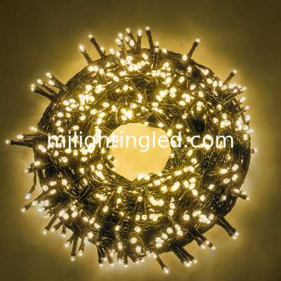 LED-Weihnachtslichter 1000 Weiß / Warm Weiß Schwarz Draht 50 M Innen Außen fournisseur