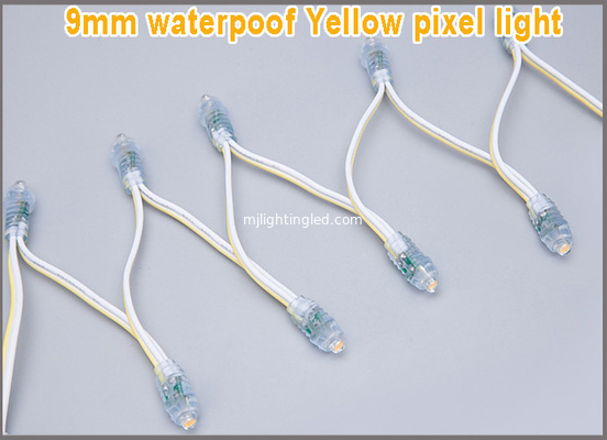 9mm LED gelbe Beleuchtungen wasserdichten der Werbeschilder IP68 der Modul-Licht-Pixel-Birnen-5V 12V fournisseur